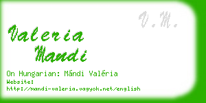 valeria mandi business card
