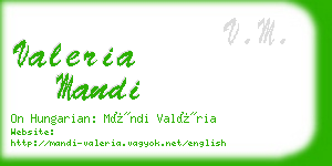 valeria mandi business card